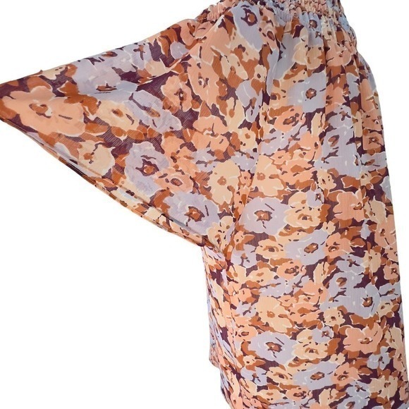 Madewell size M Smocked Mockneck Top in Floral Breeze - Picture 5 of 11